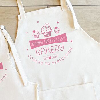 Personalised Mother Daughter Matching Baking Aprons, 4 of 4