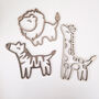 Kids Nursery African Safari Wall Art Wooden Decor Set, thumbnail 3 of 7