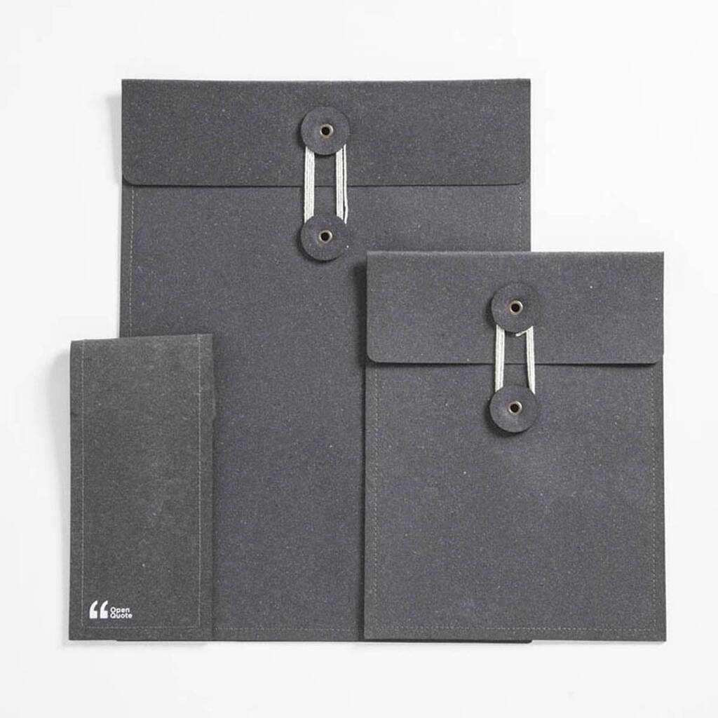 Recycled Leather A4 Envelope Case By Toothpic Nations