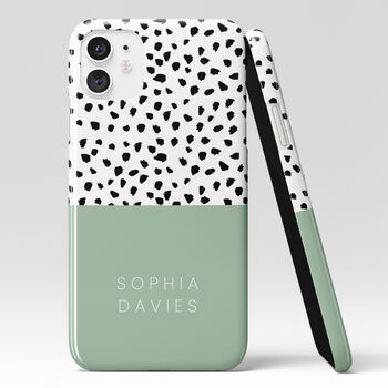 Personalised Green Animal Pattern Phone Case, 5 of 6