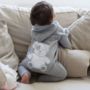 Organic Hooded Baby Onesie With Cute Animal, thumbnail 1 of 2