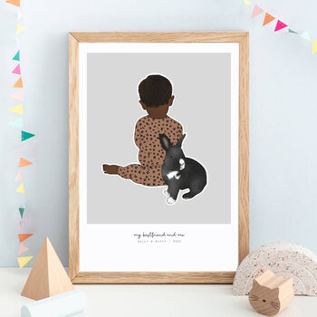 Personalised Baby And Pet Print, 2 of 6