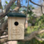 Personalised Wooden Birdie Hotel Nesting Bird Box, thumbnail 2 of 2