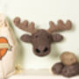 Mini Moose Head Knitting Kit, thumbnail 1 of 9