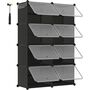 Eight Slot Interlocking Shoe Rack Storage Cabinet Unit, thumbnail 10 of 11