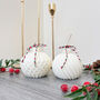 White Christmas Bauble Candle Decoration, thumbnail 7 of 11