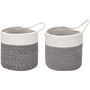 Hanging Cotton Rope Baskets Small Woven Storage Basket, thumbnail 7 of 8