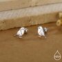 Sterling Silver Robin 18 G Screw Back Stud Earrings, thumbnail 1 of 9