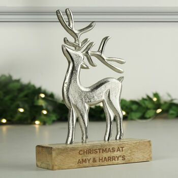 Personalised Stag Ornament, 4 of 7