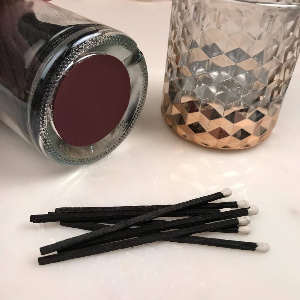 log burner long matches in a jar by nest