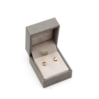 14ct Solid Gold Tiny Blob Stud Earrings, 2 of 3