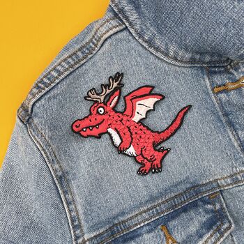 Zog Red Dragon Sew On Patch, 2 of 2