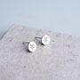 Sterling Silver Sand Dollar Stud Earrings, thumbnail 3 of 6