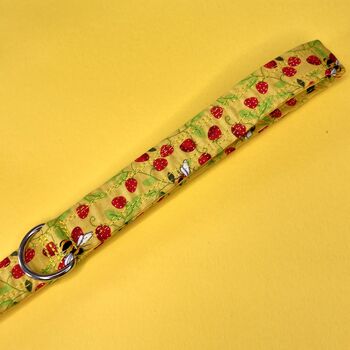 Yellow Bee And Strawberry Dog Collar And Lead, 6 of 7