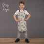 Personalized Unisex Kids Apron With Cat And Dog Print, thumbnail 2 of 10