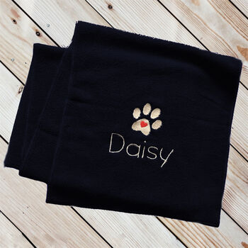 Personalised Microfibre Dog Towel With Name And Paw Motif, 2 of 5