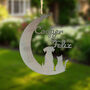 Cat And Dog Personalised Silhouette Steel Moon Crescent, thumbnail 1 of 8
