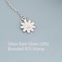 Sterling Silver Tiny Daisy Flower Ear Threaders, thumbnail 6 of 11