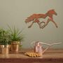 Rusted Metal Galloping Horses Stables Decor Art, thumbnail 9 of 10