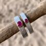Ruby July Birthstone Ring In Textured Sterling Silver And 9ct Gold, thumbnail 2 of 12