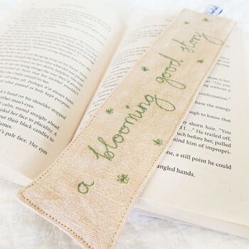 Blooming Good Embroidered Bookmark, 4 of 4