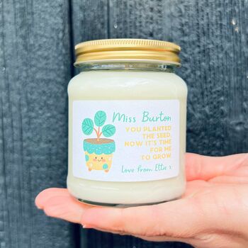 Personalised You Planted The Seed Thank You Candle, 8 of 11