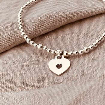Sterling Silver Love Heart Bracelet, 4 of 5