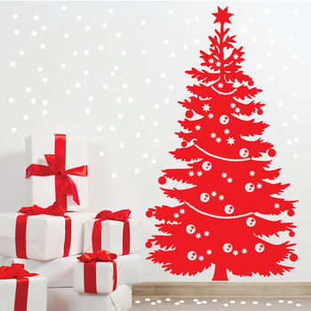 Decorated Christmas Tree Wall Sticker, 2 of 6