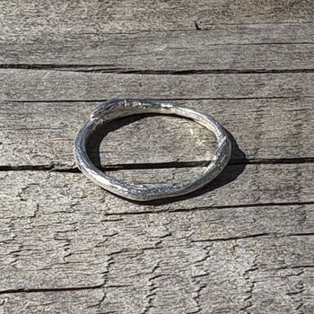 Single Band Silver Willow Ring, 6 of 7