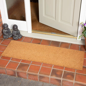 Malham Plain Natural Coir Door Mat, 2 of 4