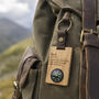 Great Plains 'Dad' Oak Compass Keyring, thumbnail 1 of 2
