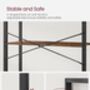 Five Tier Bookcase Storage Unit Industrial Steel Frame, thumbnail 5 of 12