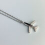 Sterling Silver Plane Pendant Necklace, thumbnail 1 of 4