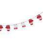 Red And White Christmas Mitten Wooden Bunting, thumbnail 2 of 3