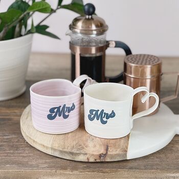 Mr And Mrs Love Heart Mug Gift Set, 8 of 9