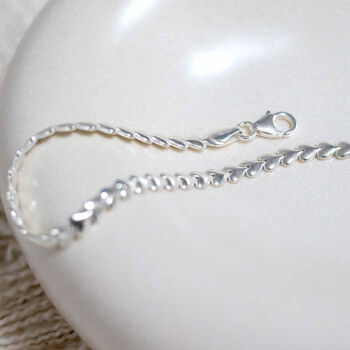 Sterling Silver Love Chain Bracelet, 4 of 6