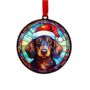 Dachshund In Santa Hat Suncatcher Decoration, thumbnail 5 of 6