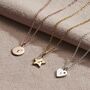 9ct Gold Mini Star Initial Birthstone Necklace, thumbnail 2 of 7