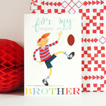 Rugby Brother Greetings Card, 3 of 4