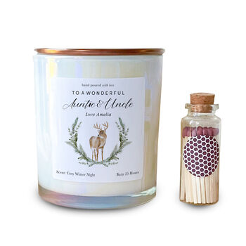 Personalised Auntie And Uncle Christmas Candle Gift, 10 of 10