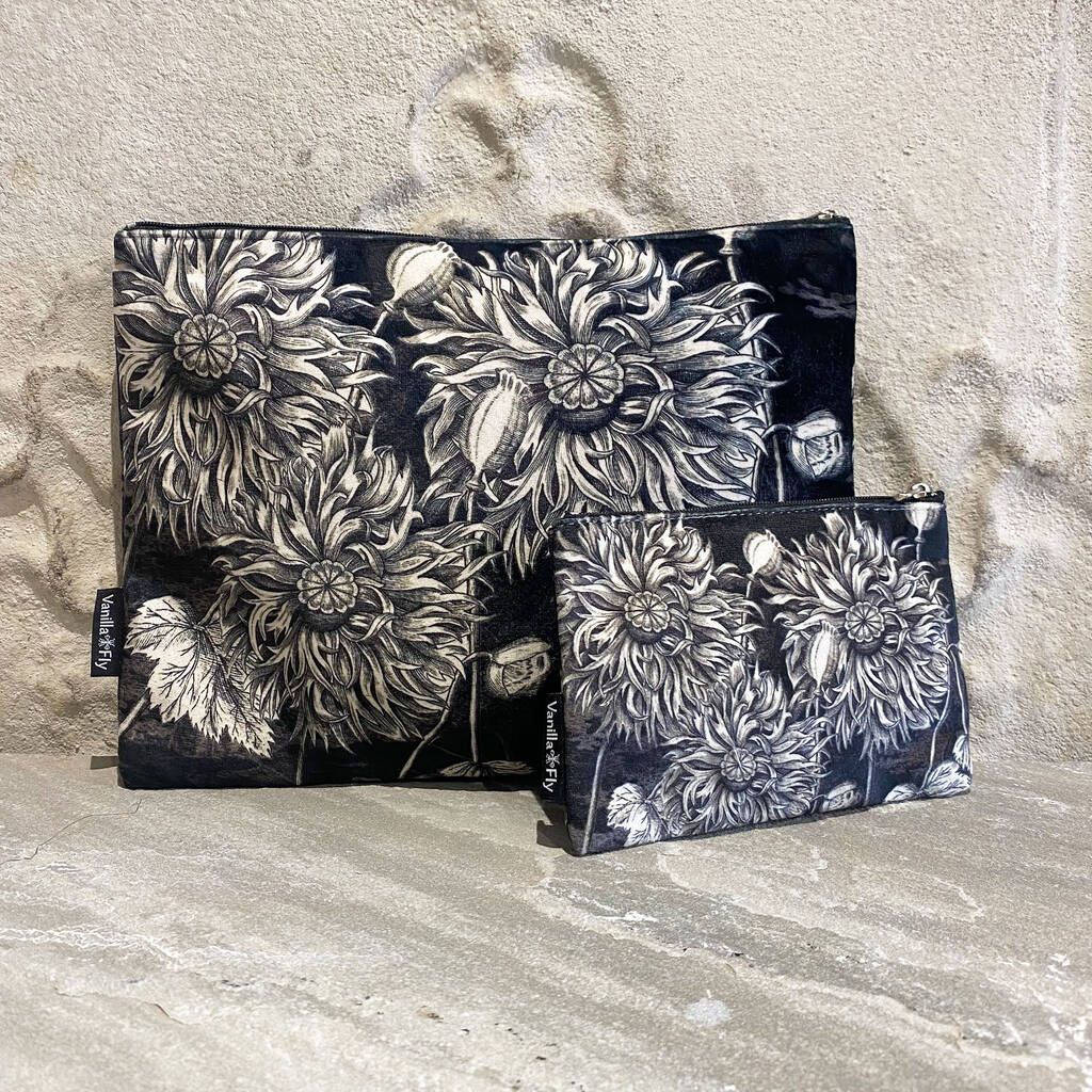 Vanilla Fly Velvet Pouch Set By Doris Brixham notonthehighstreet