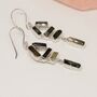 Black Tourmaline Earrings, Green Tourmaline Earrings, thumbnail 2 of 7