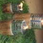 Wooden And Stainless Steel Garden Oil Lamp Three Sizes, thumbnail 7 of 8
