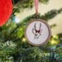 Personalised Embroidered Christmas Hoop Decoration, thumbnail 9 of 12