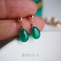 Green Onyx Crystal Earrings, thumbnail 5 of 12