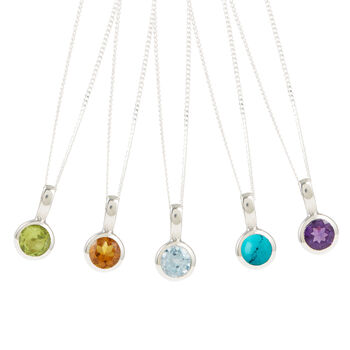 Genuine Birthstone Charm Pendants And Necklaces, 7 of 12