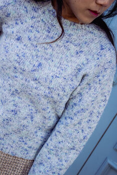 Blue Speckled Fleck Knit Jumper, 3 of 9