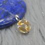 Citrine Silver Floral Pendant: November Birthstone, thumbnail 8 of 8