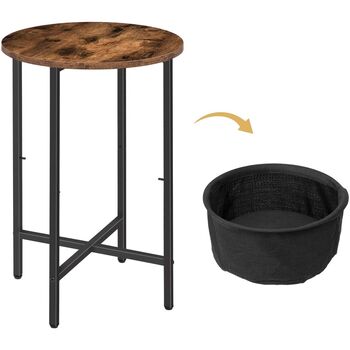 Round Side End Table With Removable Storage Basket, 7 of 9