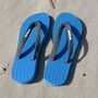 Brilliant Blue Natural Rubber Flip Flops, thumbnail 1 of 10